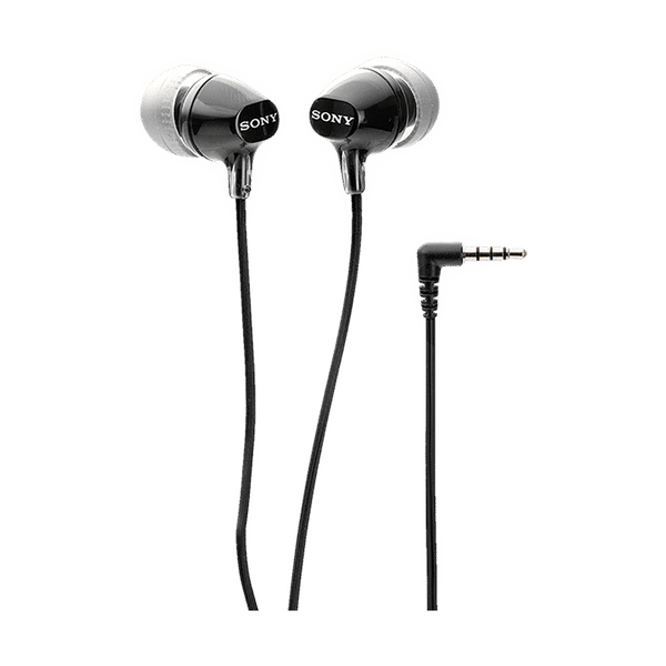 Buy SONY MDR EX15AP Wired Earphone with Mic In Ear Black Online